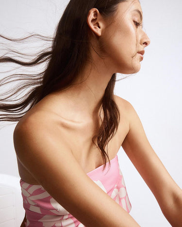 BY JOHNNY - CADENCE FRILL MINI DRESS - PINK CLAY IVORY - STUDIO JO STORE